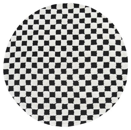 Checkerboard 6' Round Rug
