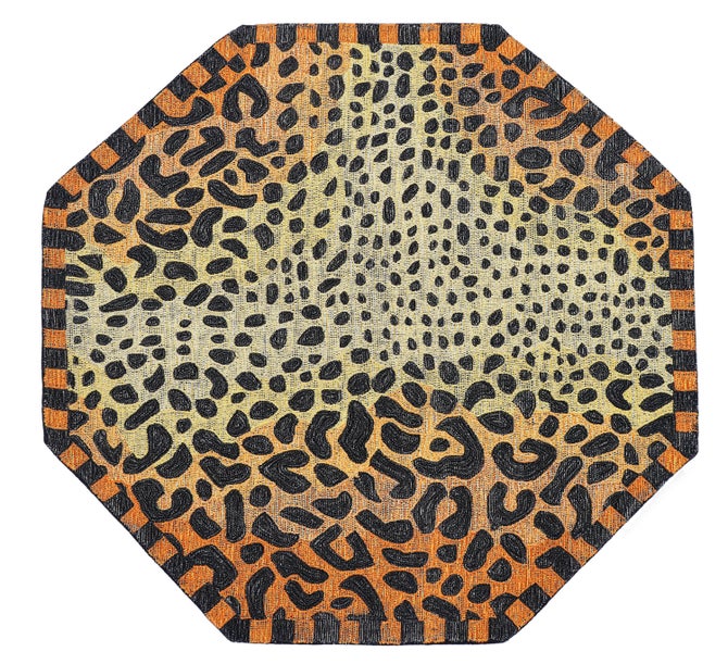 Cheetah 6' Octagon Indoor/Outdoor Rug image number 0