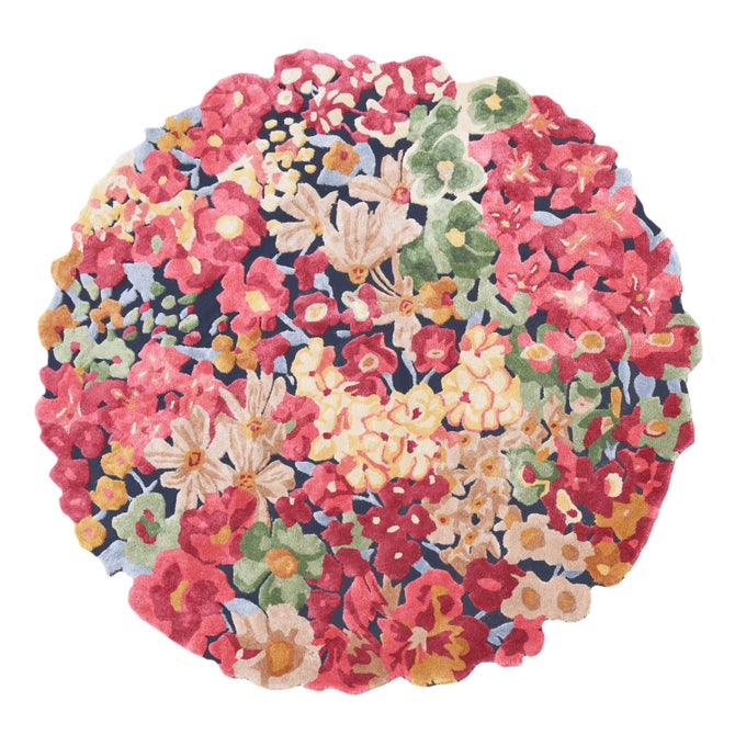 Laura's Flowers 6' Round Rug image number 0
