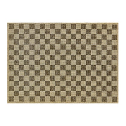Black Check 5' x 8' Indoor/Outdoor Rug