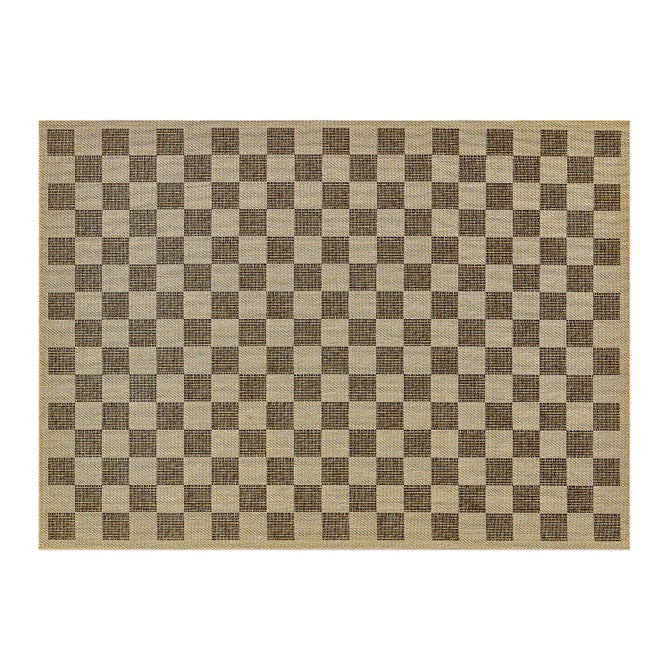 Black Check 5' x 8' Indoor/Outdoor Rug image number 0