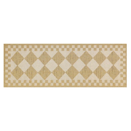 White Diamond 2'6" x 8' Indoor/Outdoor Runner Rug