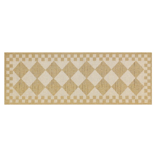 White Diamond 2'6" x 8' Indoor/Outdoor Runner Rug image number 0
