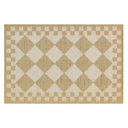 White Diamond 3' x 5' Indoor/Outdoor Rug