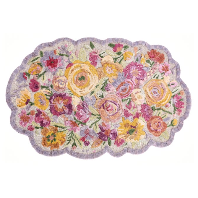 Scalloped Flower Meadow Rug image number 1