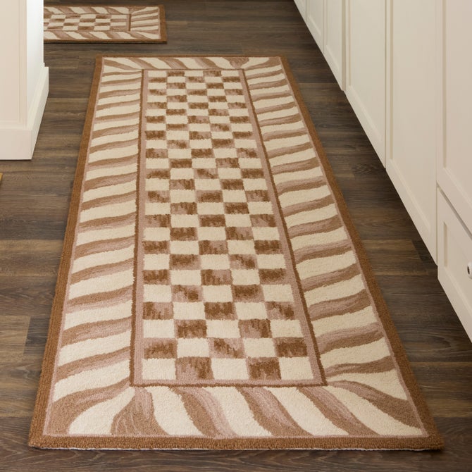 Mocha Check 2'6" x 8' Runner image number 1