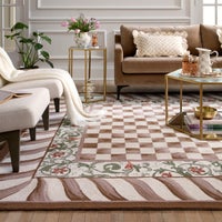 Mocha Check 8' x 10' Rug