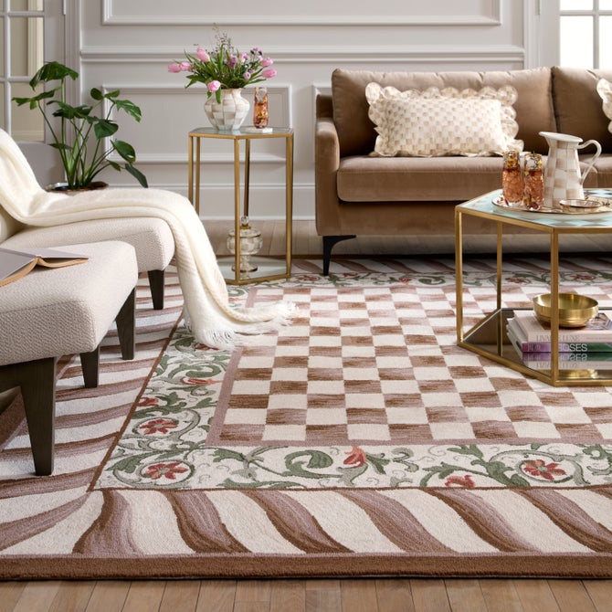 Mocha Check 8' x 10' Rug image number 3