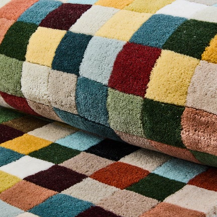 Multicolor Checkerboard 2'3" x 3'9" Rug