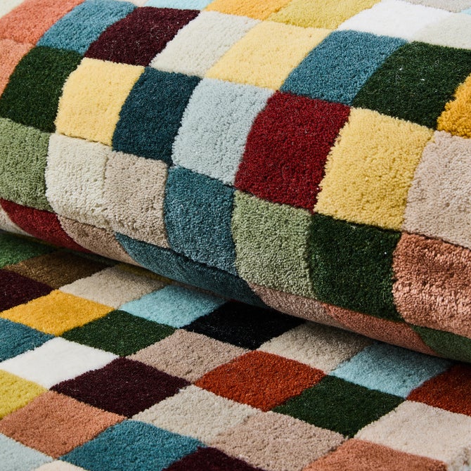 Multicolor Checkerboard 2'3" x 3'9" Rug image number 1