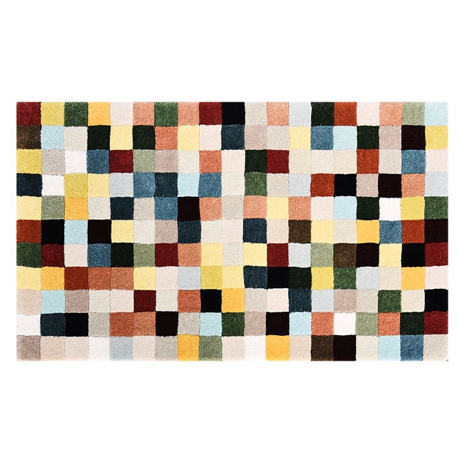 Multicolor Checkerboard 2'3" x 3'9" Rug image number 0