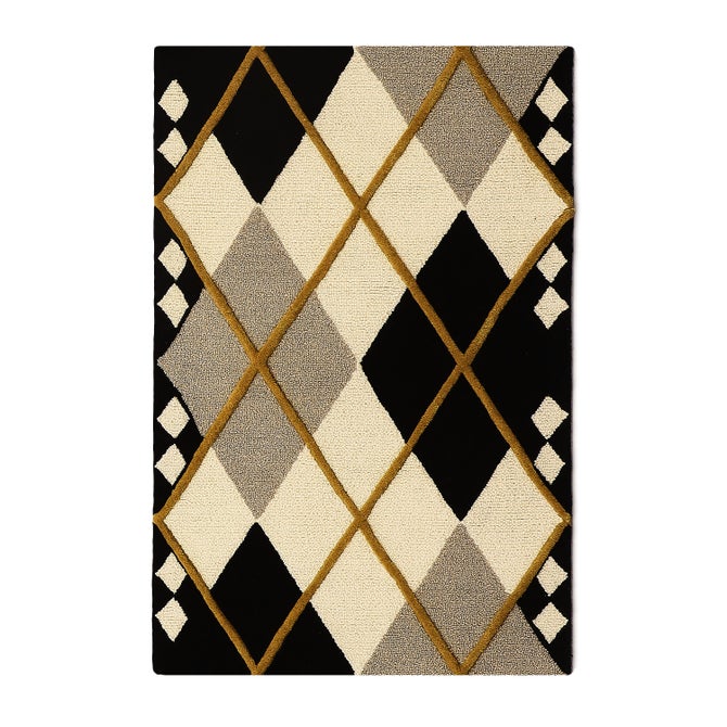 Cream Argyle 2'3" x 3'9" Rug image number 0