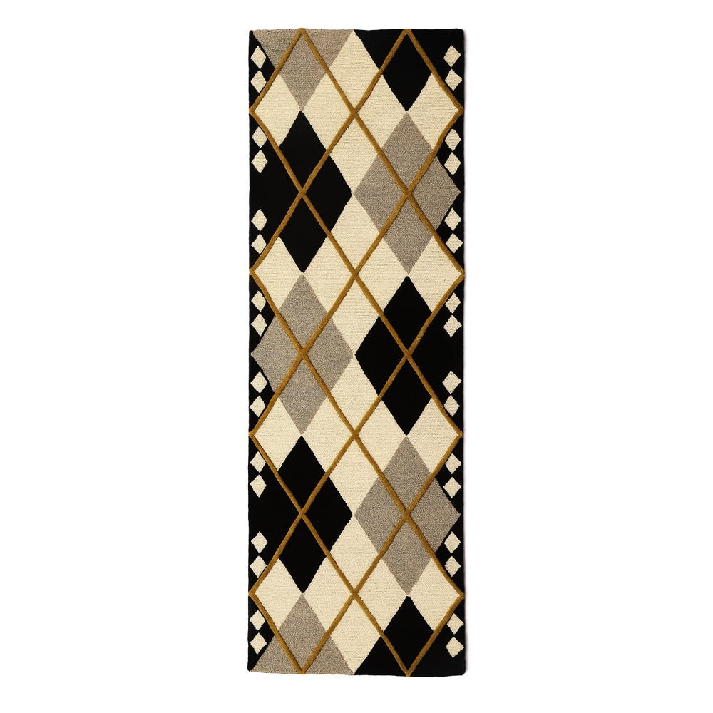 Cream Argyle Rug mackenzie-childs Panama imagen 1 Cream Argyle Rug mackenzie-childs Panama imagen 1