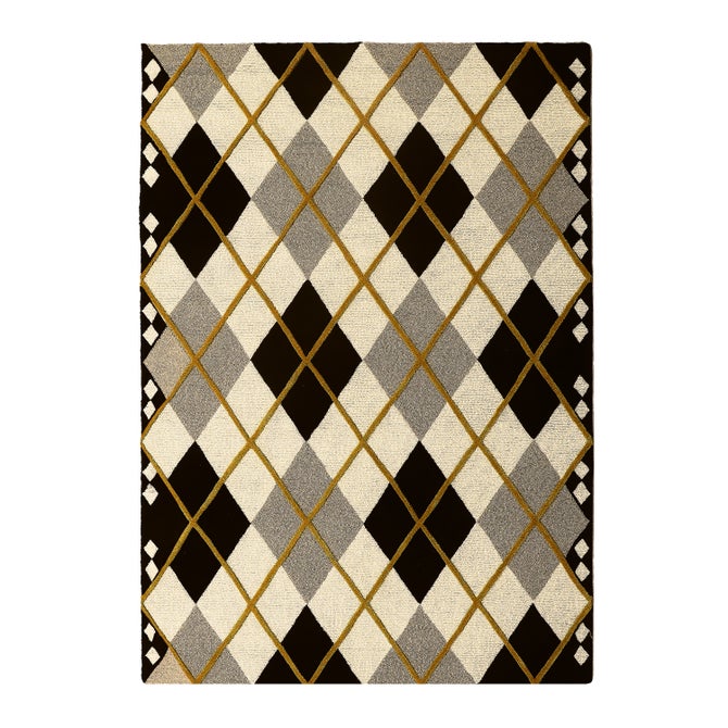 Cream Argyle 5' x 8' Rug image number 0