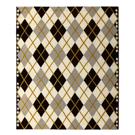 Cream Argyle 8' x 10' Rug