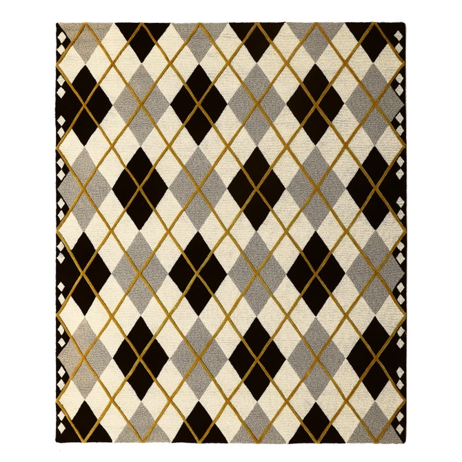 Cream Argyle 8' x 10' Rug image number 0