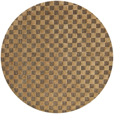 Cocoa Checkerboard 6' Round Rug
