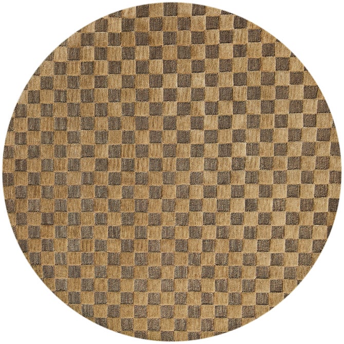 Cocoa Checkerboard 6' Round Rug image number 0