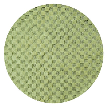 Moss Checkerboard 6' Round Rug