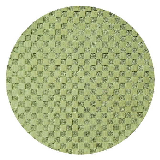 Moss Checkerboard 6' Round Rug image number 0