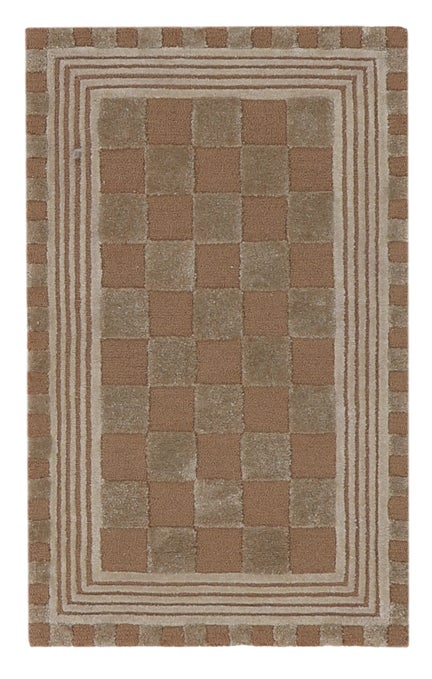 Mocha Tonal Check 2'3" x 3'9" Rug