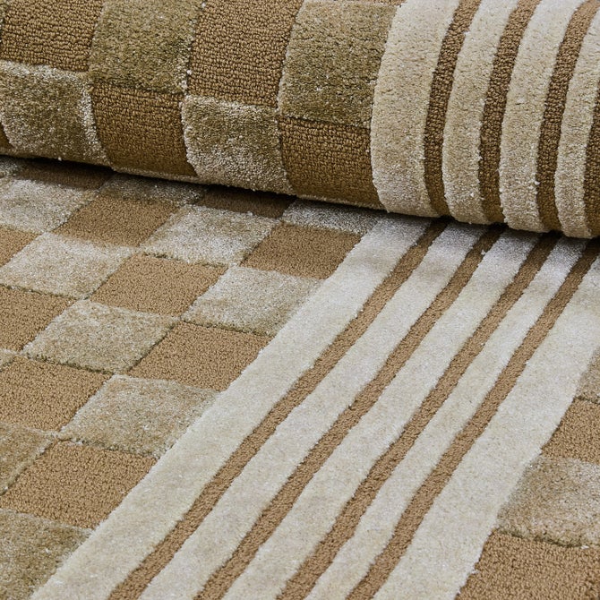 Mocha Tonal Check 5' x 8' Rug image number 1