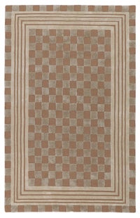 Mocha Tonal Check 5' x 8' Rug
