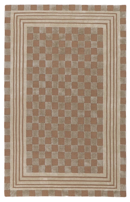Mocha Tonal Check 5' x 8' Rug