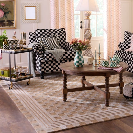 Mocha Tonal Check 8' x 10' Rug