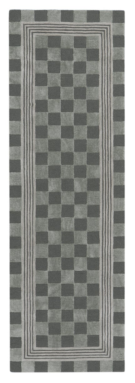 Sage Green Tonal Check 2'6" x 8' Rug