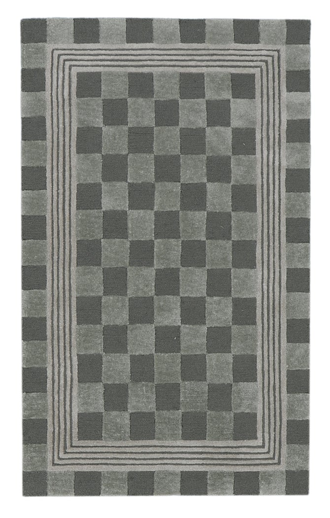 Sage Green Tonal Check 3' x 5' Rug image number 0