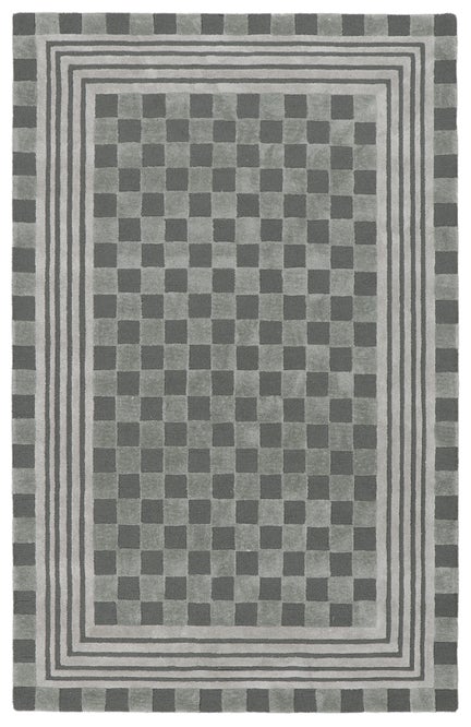 Sage Green Tonal Check 5' x 8' Rug