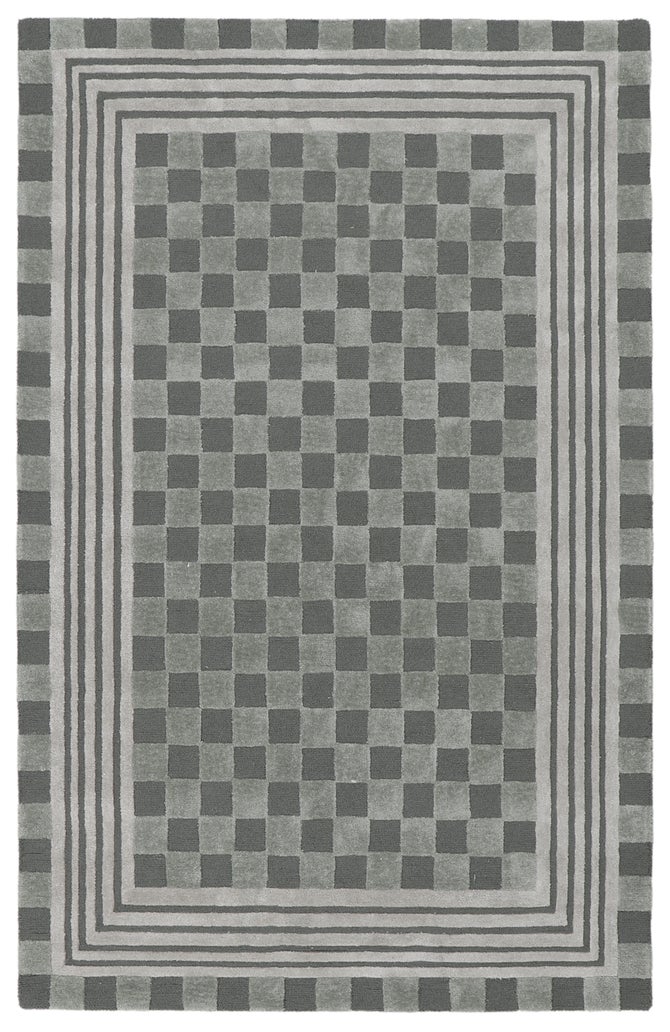 Sage Green Tonal Check 5' x 8' Rug image number 0