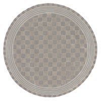 Light Grey Tonal Check 6' Round Rug