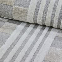 Light Grey Tonal Check 5' x 8' Rug