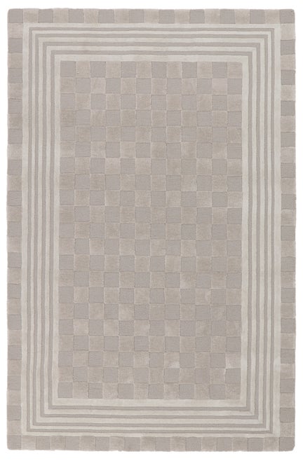 Light Grey Tonal Check 5' x 8' Rug