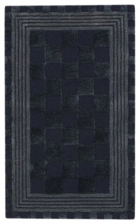 Indigo Blue Tonal Check 2'3" x 3'9" Rug
