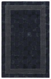 Indigo Blue Tonal Check 3' x 5' Rug