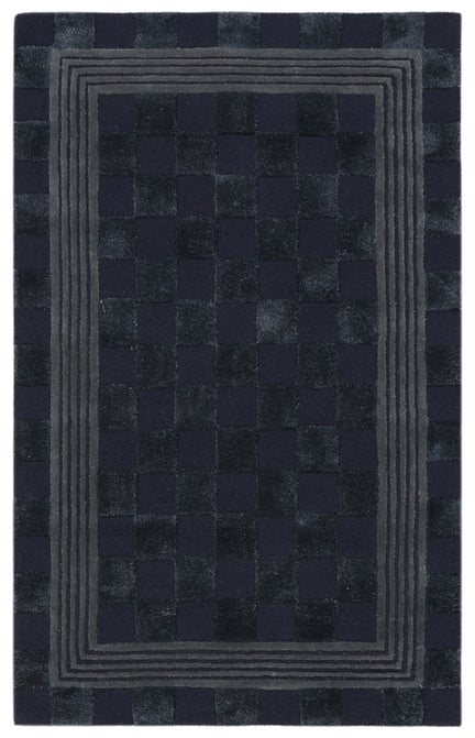 Indigo Blue Tonal Check 3' x 5' Rug