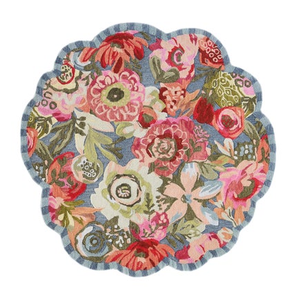 Sea Garden Floral 6' Round Rug