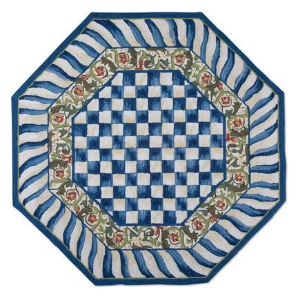 Truly Royal Check Rug - 6' Octagon Rug