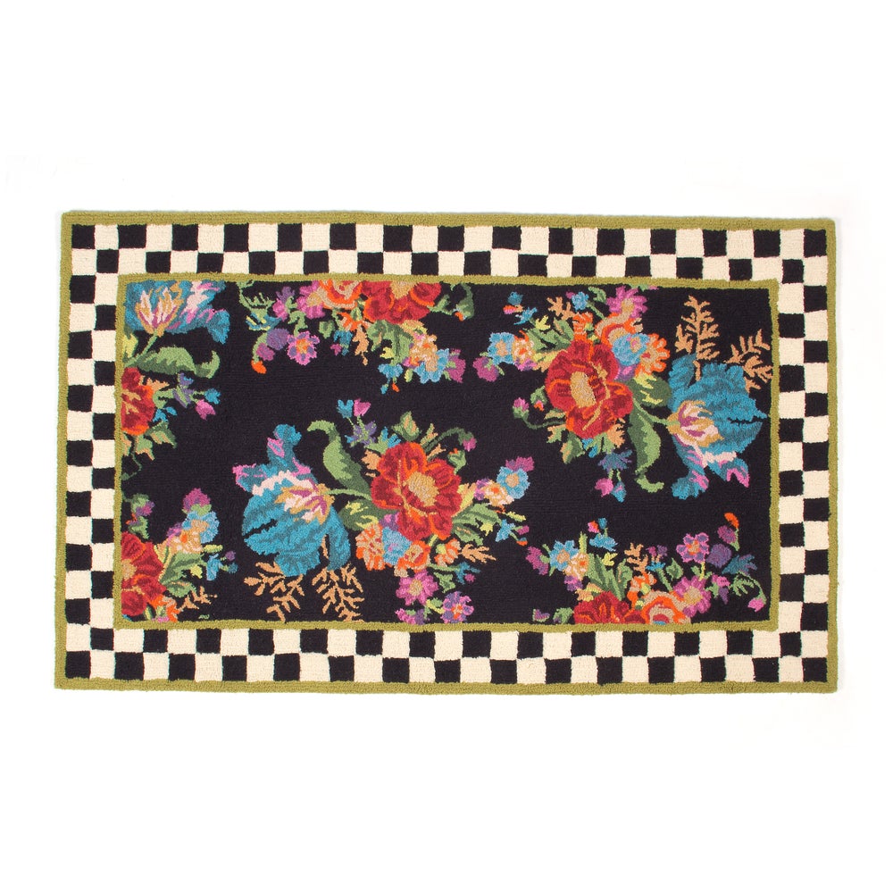 Flower Market Rug - Black Flower Market, 3' x 5' mackenzie-childs Panama imagen 1