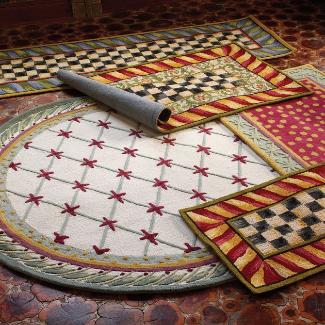 Courtly Check Red & Gold 2' x 3' Rug image number 1