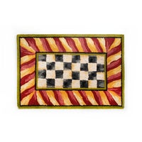 Courtly Check Red & Gold 2' x 3' Rug