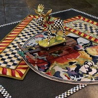 Courtly Check Red & Gold 3' x 5' Rug