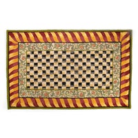 Courtly Check Red & Gold Rug