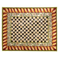Courtly Check Red & Gold Rug