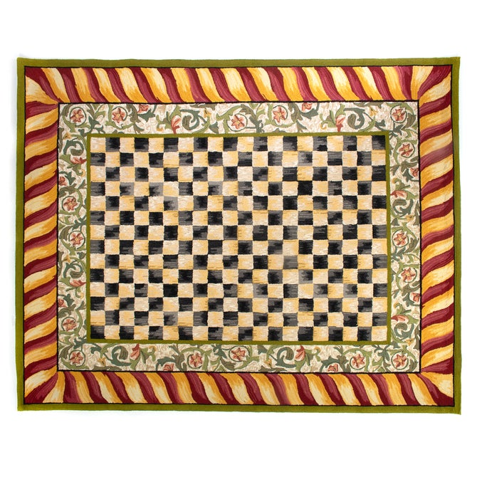 Courtly Check Red & Gold 8' x 10' Rug image number 0