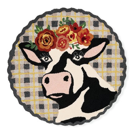 Farmhouse Frida Cowlo 3' Round Rug