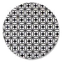 White Kyoto Hair on Hide 6' Round Rug